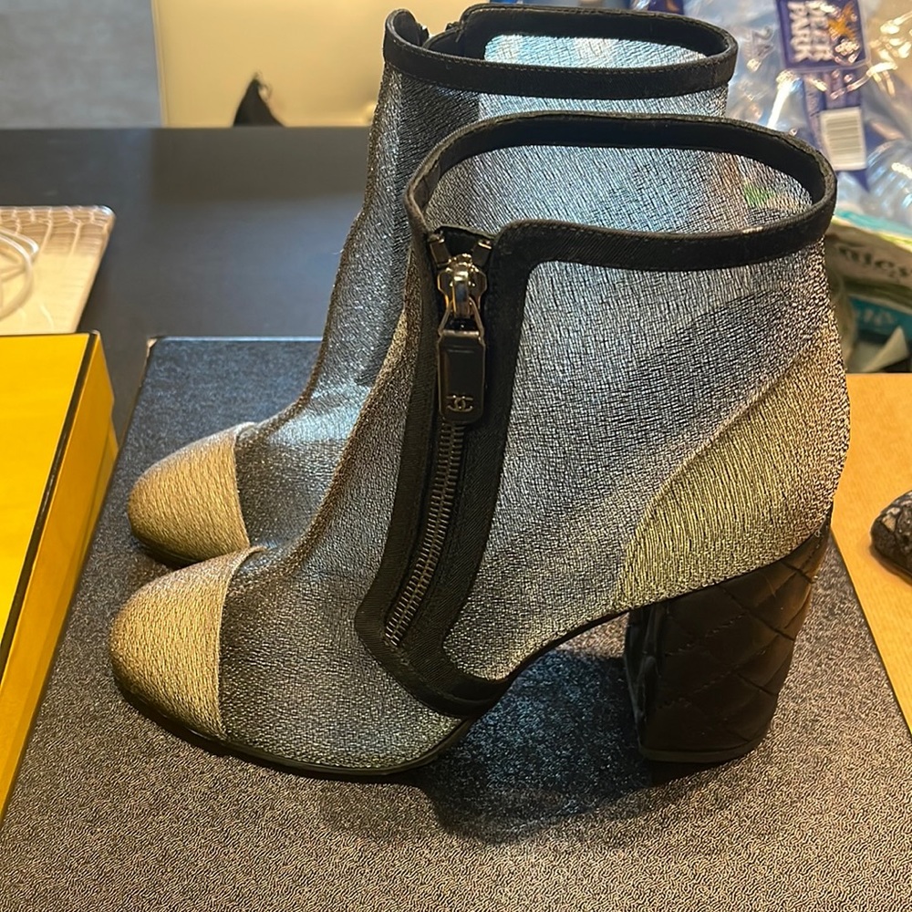 Chanel Mesh boots